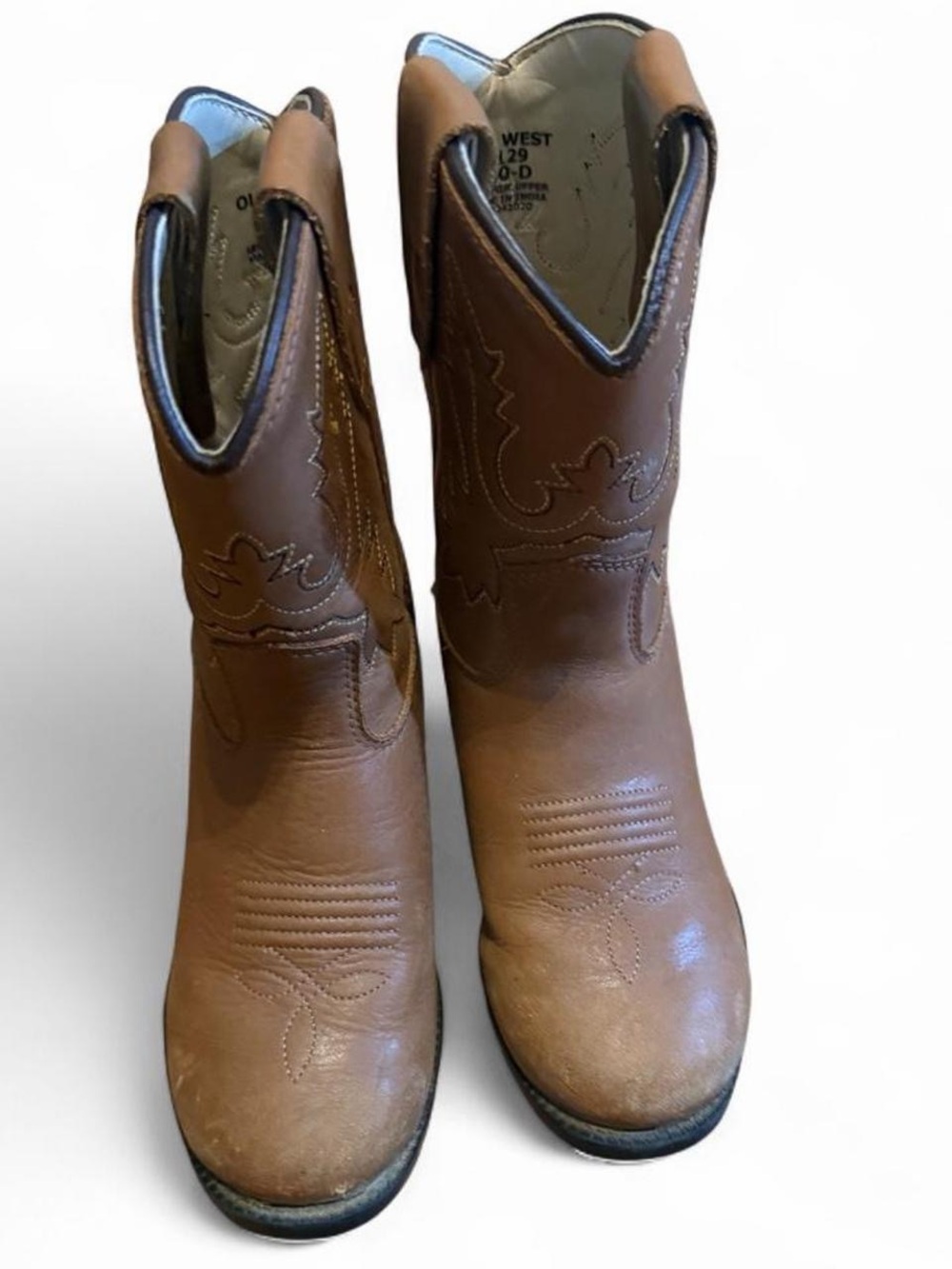 Old West Brown Kids' Western Cowboy Boots
